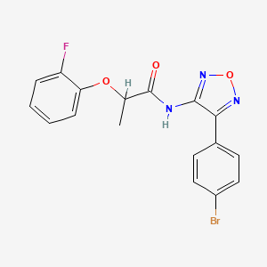 molecular formula C17H13BrFN3O3 B11335852 N-[4-(4-bromophenyl)-1,2,5-oxadiazol-3-yl]-2-(2-fluorophenoxy)propanamide 