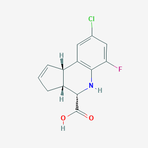 molecular formula C13H11ClFNO2 B113359 (3aR,4S,9bS)-8-chloro-6-fluoro-3a,4,5,9b-tetrahydro-3H-cyclopenta[c]quinoline-4-carboxylic acid CAS No. 956628-90-3