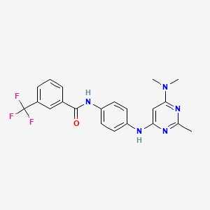 molecular formula C21H20F3N5O B11335912 N-(4-{[6-(dimethylamino)-2-methylpyrimidin-4-yl]amino}phenyl)-3-(trifluoromethyl)benzamide 