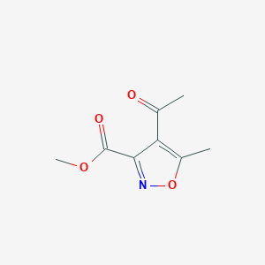 molecular formula C8H9NO4 B011336 Methyl 4-acetyl-5-methylisoxazole-3-carboxylate CAS No. 104149-61-3