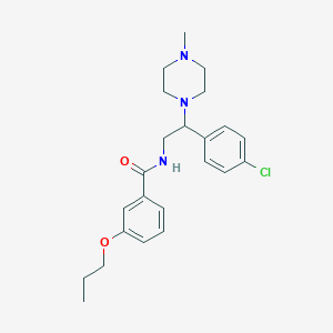 molecular formula C23H30ClN3O2 B11336230 N-[2-(4-chlorophenyl)-2-(4-methylpiperazin-1-yl)ethyl]-3-propoxybenzamide 