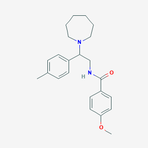 molecular formula C23H30N2O2 B11336497 N-[2-(azepan-1-yl)-2-(4-methylphenyl)ethyl]-4-methoxybenzamide 
