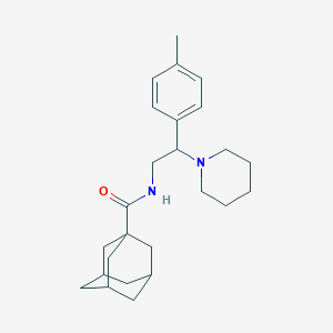 molecular formula C25H36N2O B11336591 N-[2-(4-methylphenyl)-2-(piperidin-1-yl)ethyl]adamantane-1-carboxamide 
