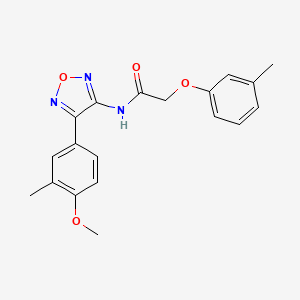 molecular formula C19H19N3O4 B11336629 N-[4-(4-methoxy-3-methylphenyl)-1,2,5-oxadiazol-3-yl]-2-(3-methylphenoxy)acetamide 