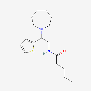 molecular formula C17H28N2OS B11336731 N-[2-(azepan-1-yl)-2-(thiophen-2-yl)ethyl]pentanamide 