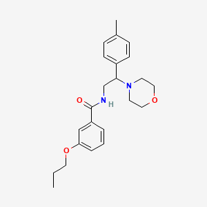 molecular formula C23H30N2O3 B11336738 N-[2-(4-methylphenyl)-2-(morpholin-4-yl)ethyl]-3-propoxybenzamide 