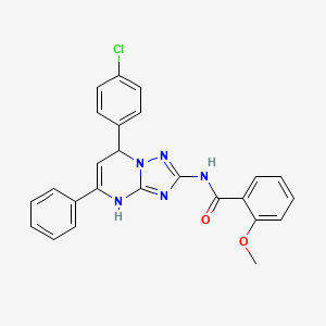 molecular formula C25H20ClN5O2 B11336870 N-[7-(4-chlorophenyl)-5-phenyl-4,7-dihydro[1,2,4]triazolo[1,5-a]pyrimidin-2-yl]-2-methoxybenzamide 