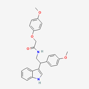 molecular formula C26H26N2O4 B11336929 N-[2-(1H-indol-3-yl)-2-(4-methoxyphenyl)ethyl]-2-(4-methoxyphenoxy)acetamide 
