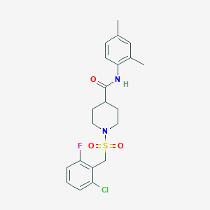 molecular formula C21H24ClFN2O3S B11336972 1-[(2-chloro-6-fluorobenzyl)sulfonyl]-N-(2,4-dimethylphenyl)piperidine-4-carboxamide 