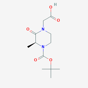 molecular formula C12H20N2O5 B113372 (3S)-4-Boc-1-carboxymethyl-3-methyl-piperazin-2-one CAS No. 959571-65-4