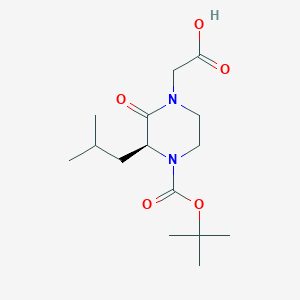 molecular formula C15H26N2O5 B113374 (3S)-4-Boc-1-carboxymethyl-3-isobutyl-piperazin-2-one CAS No. 959584-21-5