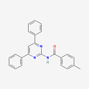 molecular formula C24H19N3O B11337496 N-(4,6-diphenylpyrimidin-2-yl)-4-methylbenzamide CAS No. 820961-61-3