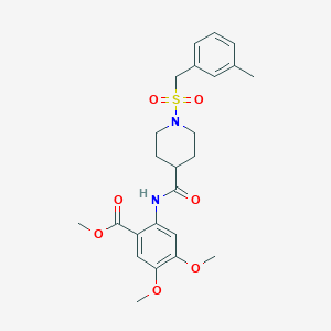 molecular formula C24H30N2O7S B11337546 Methyl 4,5-dimethoxy-2-[({1-[(3-methylbenzyl)sulfonyl]piperidin-4-yl}carbonyl)amino]benzoate 