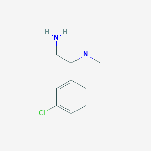 molecular formula C10H15ClN2 B113378 [2-Amino-1-(3-chlorophenyl)ethyl]dimethylamine CAS No. 96798-20-8