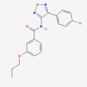 molecular formula C18H16BrN3O3 B11337945 N-[4-(4-bromophenyl)-1,2,5-oxadiazol-3-yl]-3-propoxybenzamide 