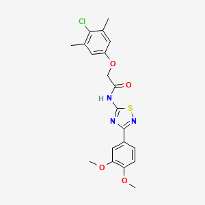 molecular formula C20H20ClN3O4S B11337993 2-(4-chloro-3,5-dimethylphenoxy)-N-[3-(3,4-dimethoxyphenyl)-1,2,4-thiadiazol-5-yl]acetamide 