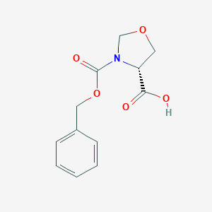 molecular formula C12H13NO5 B113380 (R)-(+)-3-(Benzyloxycarbonyl)-4-oxazolidinecarboxylic acid CAS No. 97534-84-4