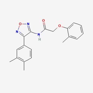 molecular formula C19H19N3O3 B11338029 N-[4-(3,4-dimethylphenyl)-1,2,5-oxadiazol-3-yl]-2-(2-methylphenoxy)acetamide 