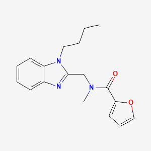 molecular formula C18H21N3O2 B11338085 N-[(1-butyl-1H-benzimidazol-2-yl)methyl]-N-methylfuran-2-carboxamide 