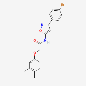molecular formula C19H17BrN2O3 B11338115 N-[3-(4-bromophenyl)-1,2-oxazol-5-yl]-2-(3,4-dimethylphenoxy)acetamide 