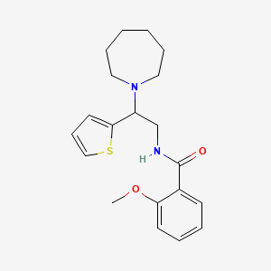 molecular formula C20H26N2O2S B11338285 N-[2-(azepan-1-yl)-2-(thiophen-2-yl)ethyl]-2-methoxybenzamide 