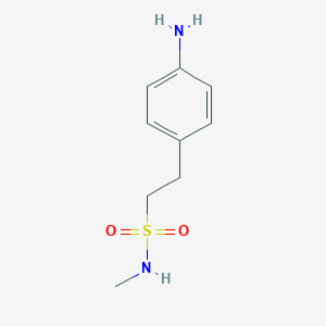 molecular formula C9H14N2O2S B113387 4-Amino-N-methylbenzeneethanesulfonamide CAS No. 98623-16-6
