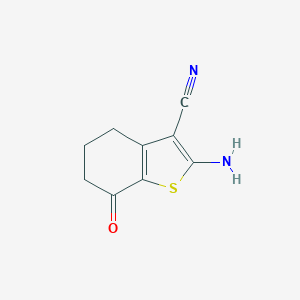 molecular formula C9H8N2OS B113390 2-Amino-4,5,6,7-tetrahydro-7-oxobenzo[b]thiophene-3-carbonitrile CAS No. 98899-30-0