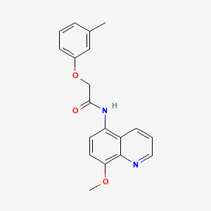 molecular formula C19H18N2O3 B11339094 N-(8-methoxyquinolin-5-yl)-2-(3-methylphenoxy)acetamide 