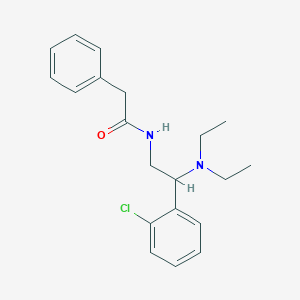 molecular formula C20H25ClN2O B11339137 N-[2-(2-chlorophenyl)-2-(diethylamino)ethyl]-2-phenylacetamide 