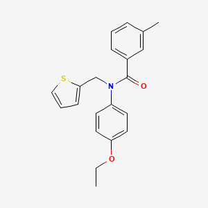 molecular formula C21H21NO2S B11339158 N-(4-ethoxyphenyl)-3-methyl-N-(thiophen-2-ylmethyl)benzamide 