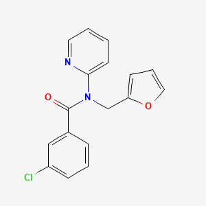 molecular formula C17H13ClN2O2 B11339259 3-chloro-N-(furan-2-ylmethyl)-N-(pyridin-2-yl)benzamide 