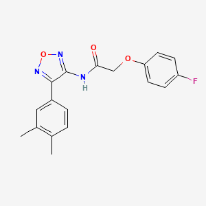 molecular formula C18H16FN3O3 B11339347 N-[4-(3,4-dimethylphenyl)-1,2,5-oxadiazol-3-yl]-2-(4-fluorophenoxy)acetamide 