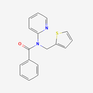 molecular formula C17H14N2OS B11339366 N-(pyridin-2-yl)-N-(thiophen-2-ylmethyl)benzamide 