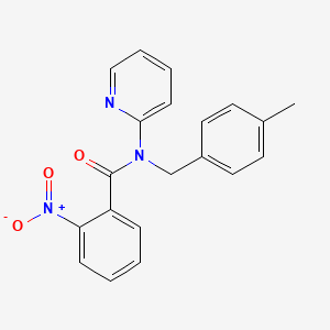 molecular formula C20H17N3O3 B11339850 N-(4-methylbenzyl)-2-nitro-N-(pyridin-2-yl)benzamide 