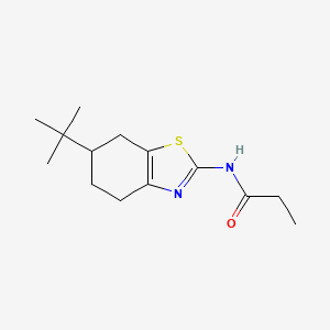 molecular formula C14H22N2OS B11339886 N-(6-tert-butyl-4,5,6,7-tetrahydro-1,3-benzothiazol-2-yl)propanamide 