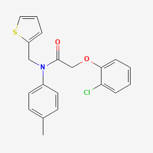 molecular formula C20H18ClNO2S B11340001 2-(2-chlorophenoxy)-N-(4-methylphenyl)-N-(thiophen-2-ylmethyl)acetamide 