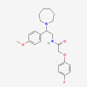 molecular formula C23H29FN2O3 B11340088 N-[2-(azepan-1-yl)-2-(4-methoxyphenyl)ethyl]-2-(4-fluorophenoxy)acetamide 