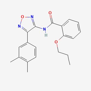 molecular formula C20H21N3O3 B11340089 N-[4-(3,4-dimethylphenyl)-1,2,5-oxadiazol-3-yl]-2-propoxybenzamide 