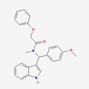 molecular formula C25H24N2O3 B11340110 N-[1H-indol-3-yl(4-methoxyphenyl)methyl]-N-methyl-2-phenoxyacetamide 