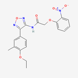 molecular formula C19H18N4O6 B11340371 N-[4-(4-ethoxy-3-methylphenyl)-1,2,5-oxadiazol-3-yl]-2-(2-nitrophenoxy)acetamide 