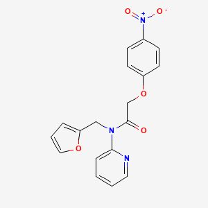 molecular formula C18H15N3O5 B11340417 N-(furan-2-ylmethyl)-2-(4-nitrophenoxy)-N-(pyridin-2-yl)acetamide 