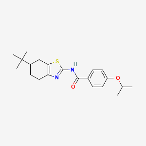 molecular formula C21H28N2O2S B11340705 N-(6-tert-butyl-4,5,6,7-tetrahydro-1,3-benzothiazol-2-yl)-4-(propan-2-yloxy)benzamide 