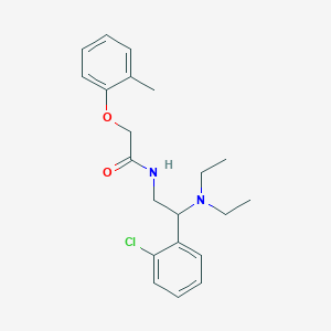 molecular formula C21H27ClN2O2 B11340746 N-[2-(2-chlorophenyl)-2-(diethylamino)ethyl]-2-(2-methylphenoxy)acetamide 