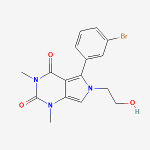 molecular formula C16H16BrN3O3 B11340824 5-(3-bromophenyl)-6-(2-hydroxyethyl)-1,3-dimethyl-1H-pyrrolo[3,4-d]pyrimidine-2,4(3H,6H)-dione 