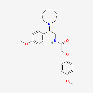 molecular formula C24H32N2O4 B11341076 N-[2-(azepan-1-yl)-2-(4-methoxyphenyl)ethyl]-2-(4-methoxyphenoxy)acetamide 