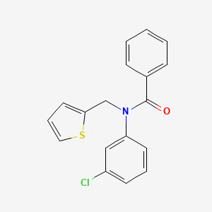 molecular formula C18H14ClNOS B11341147 N-(3-chlorophenyl)-N-(thiophen-2-ylmethyl)benzamide 