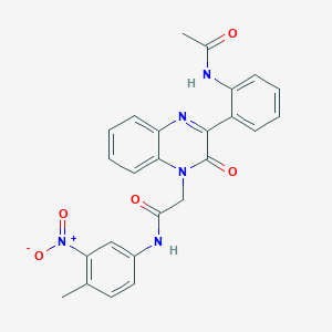 molecular formula C25H21N5O5 B11341200 2-[3-[2-(acetylamino)phenyl]-2-oxoquinoxalin-1(2H)-yl]-N-(4-methyl-3-nitrophenyl)acetamide 