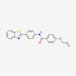 molecular formula C23H18N2O2S B11341298 N-[4-(1,3-benzothiazol-2-yl)phenyl]-4-(prop-2-en-1-yloxy)benzamide 