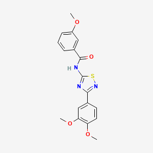 molecular formula C18H17N3O4S B11341474 N-[3-(3,4-dimethoxyphenyl)-1,2,4-thiadiazol-5-yl]-3-methoxybenzamide 