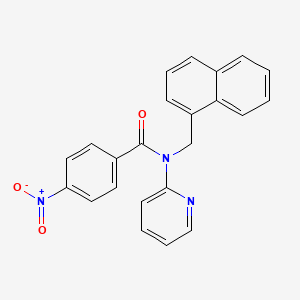 molecular formula C23H17N3O3 B11341531 N-(naphthalen-1-ylmethyl)-4-nitro-N-(pyridin-2-yl)benzamide 